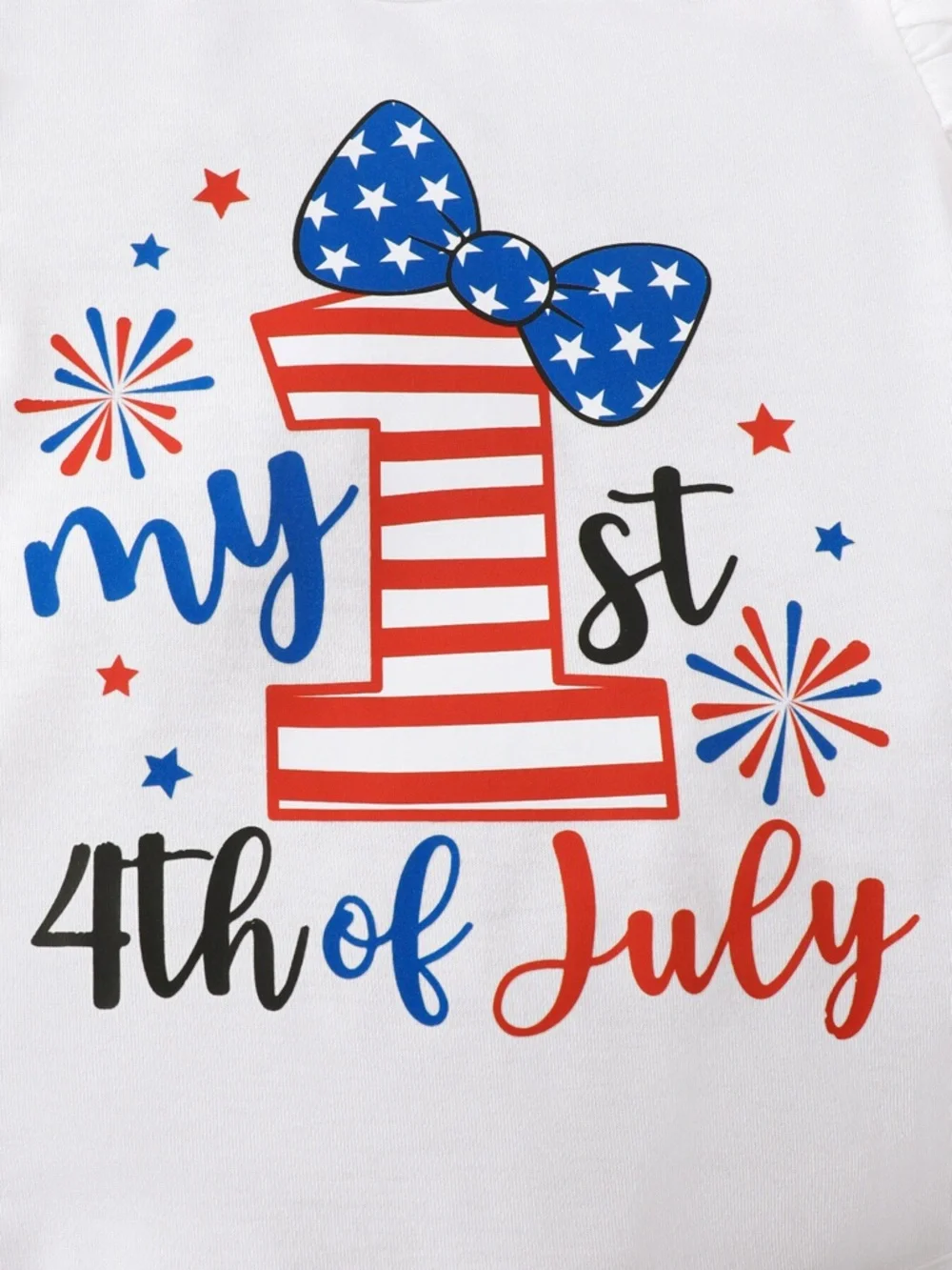 Children's Patriot Letter Bodysuit and Flare Pants 4 Piece Set